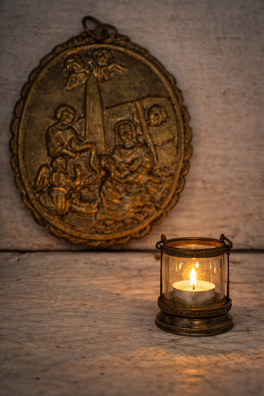 Ex voto met kerststal
