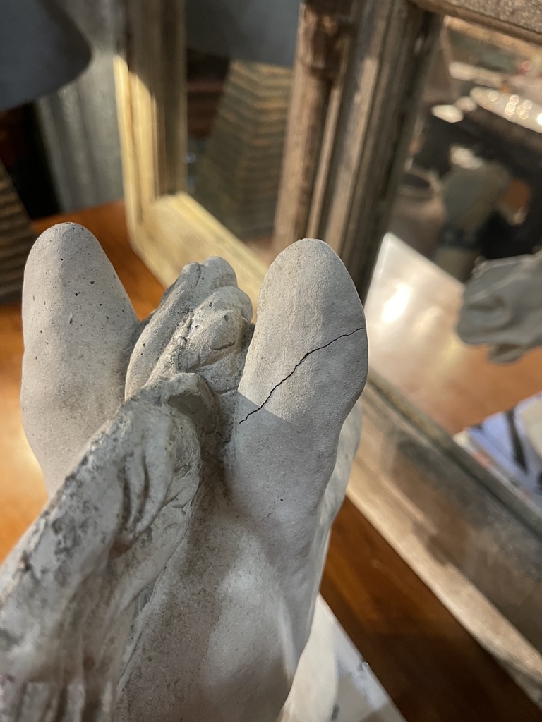 Vintage horse head, painters model from an art studio