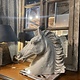 Vintage horse head, painters model from an art studio