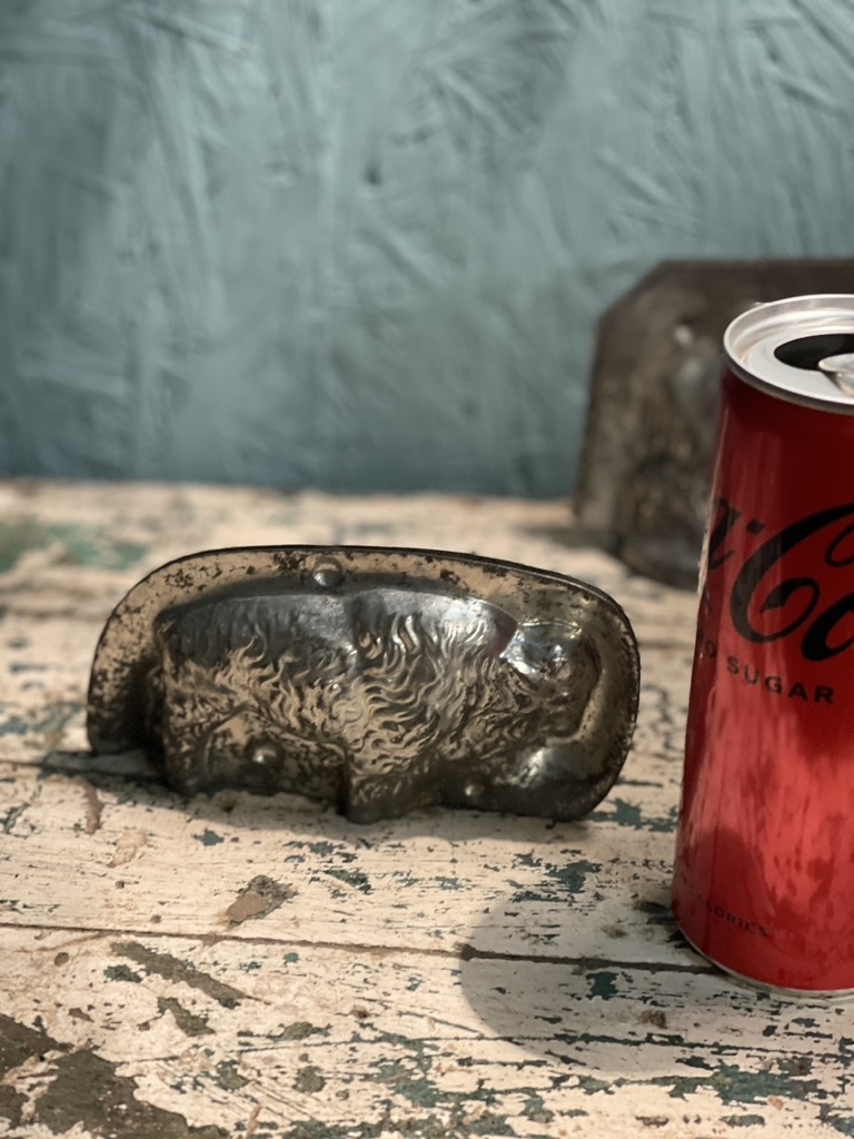 Antique chocolate mold, buffalo