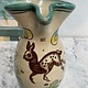 Vintage ceramic wine pitcher