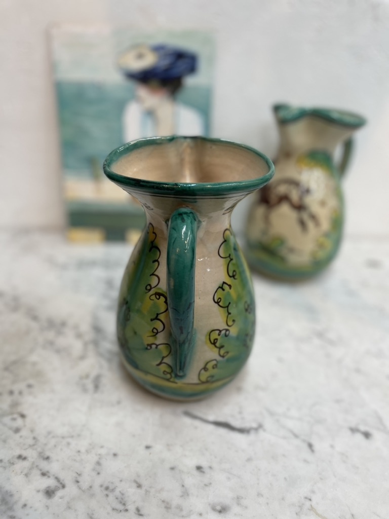 Vintage ceramic wine pitcher