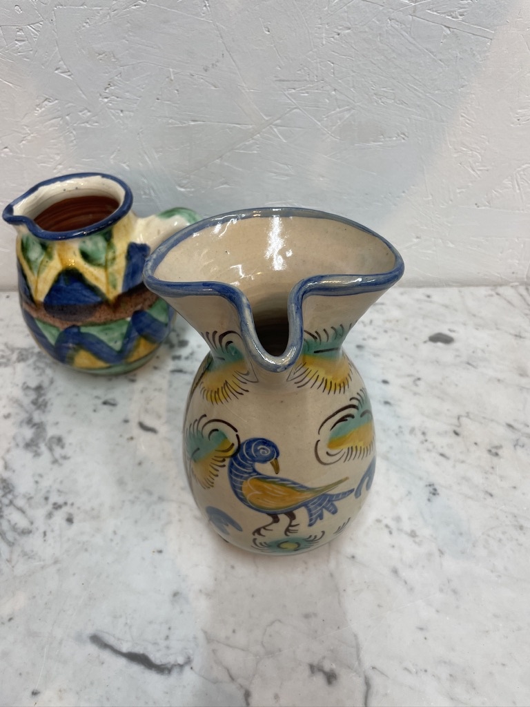 Vintage ceramic wine pitcher