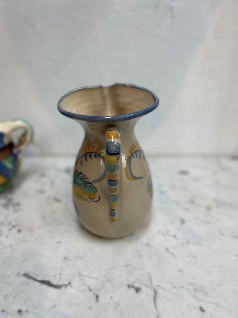 Vintage ceramic wine pitcher
