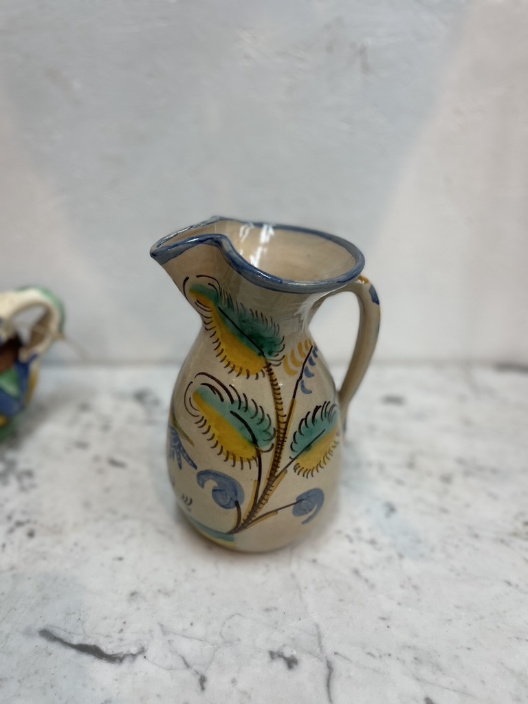 Vintage ceramic wine pitcher
