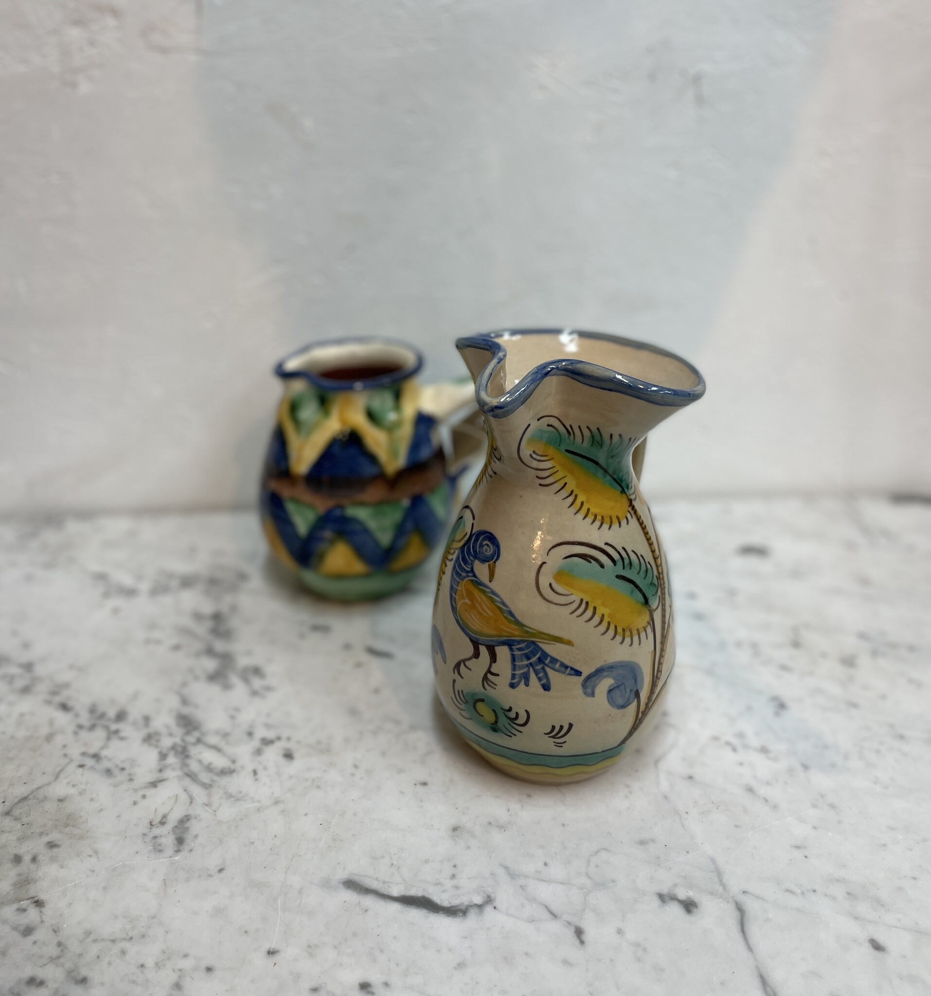 Vintage ceramic wine pitcher