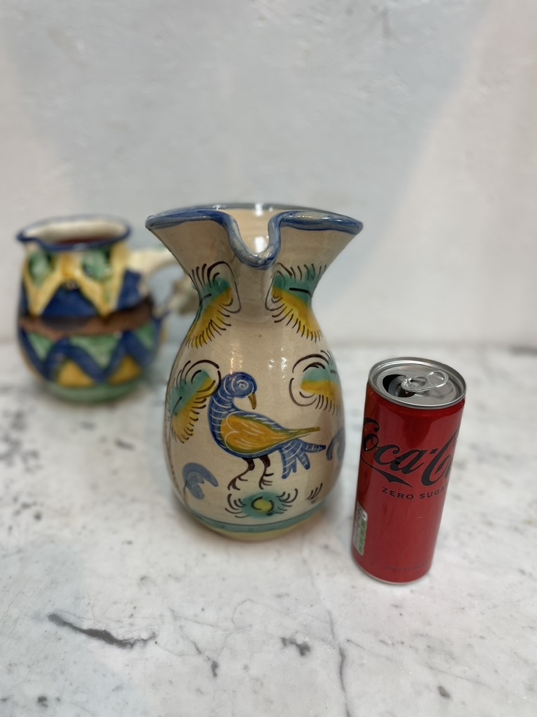 Vintage ceramic wine pitcher