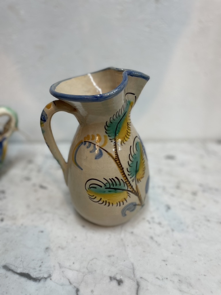 Vintage ceramic wine pitcher