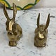 Vintage brass rabbit couple