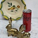 Vintage brass rabbit couple