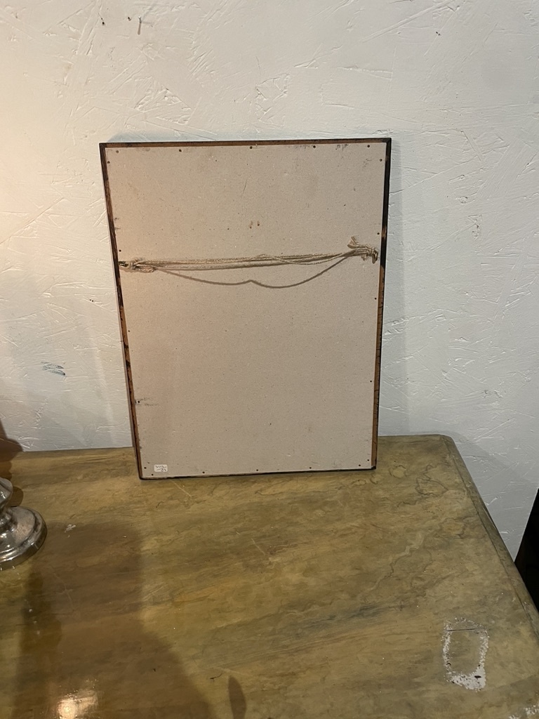 Tekening van Circus artieste op bal, Robert Lepeltier, in mooie oude lijst