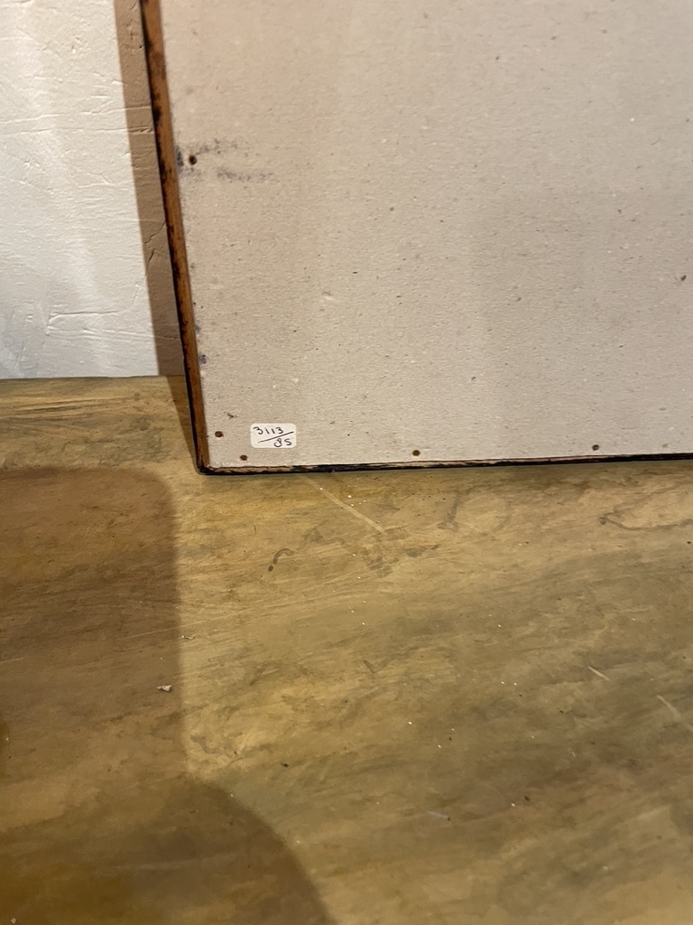 Drawing of circus lady balancing on a bal, Robert Lepeltier,  in lovely old frame