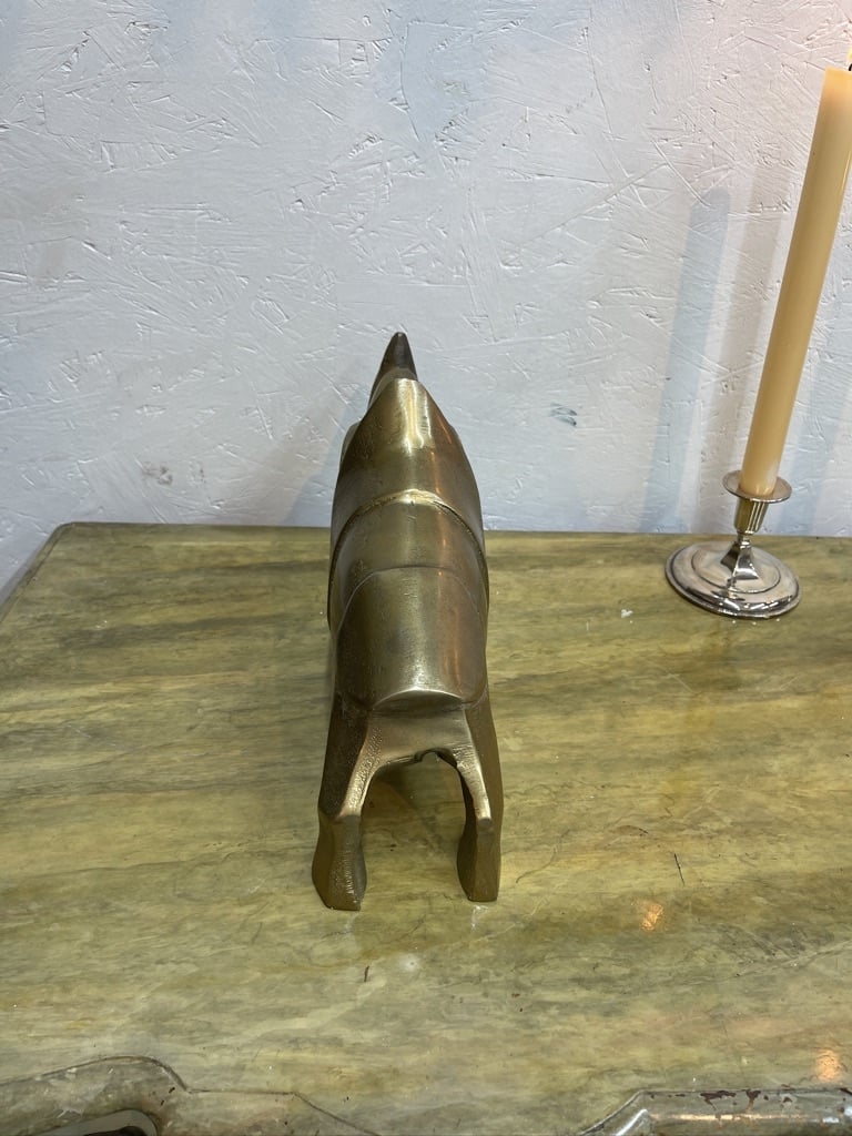 Vintage statue of a rhino