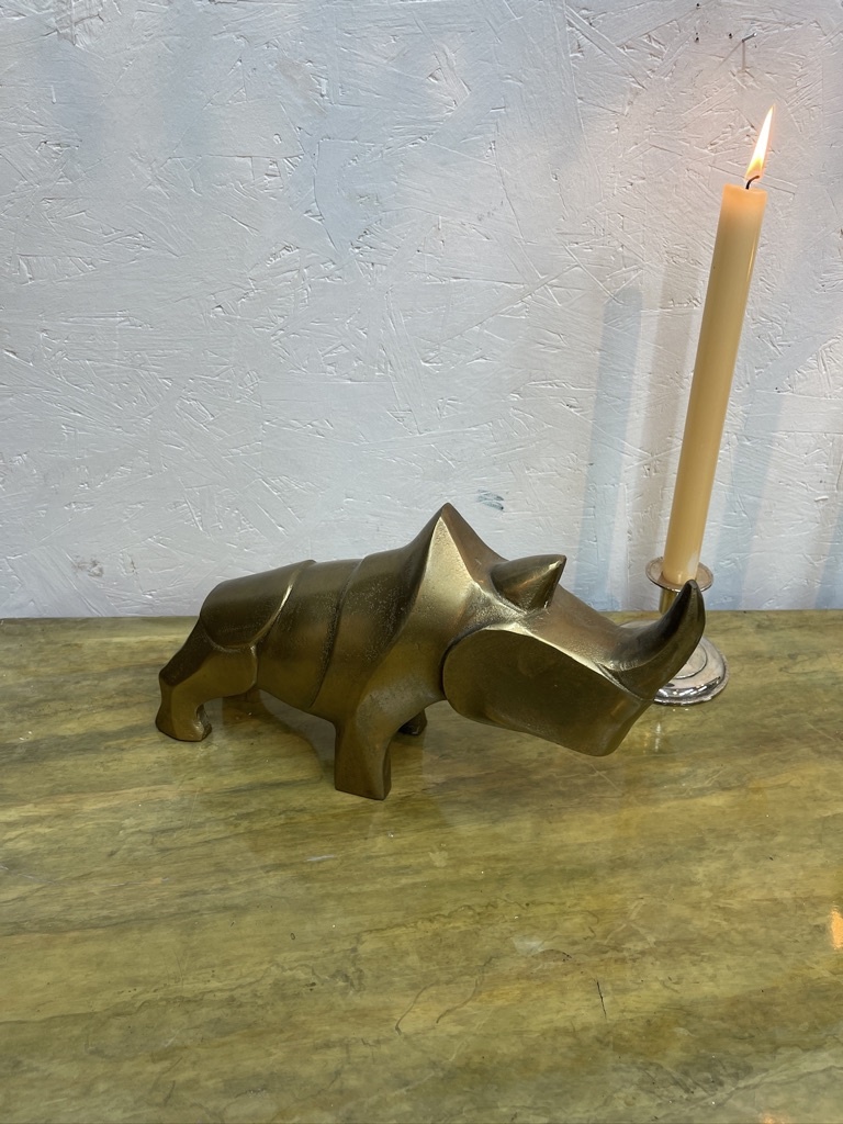 Vintage beeld van een neushoorn