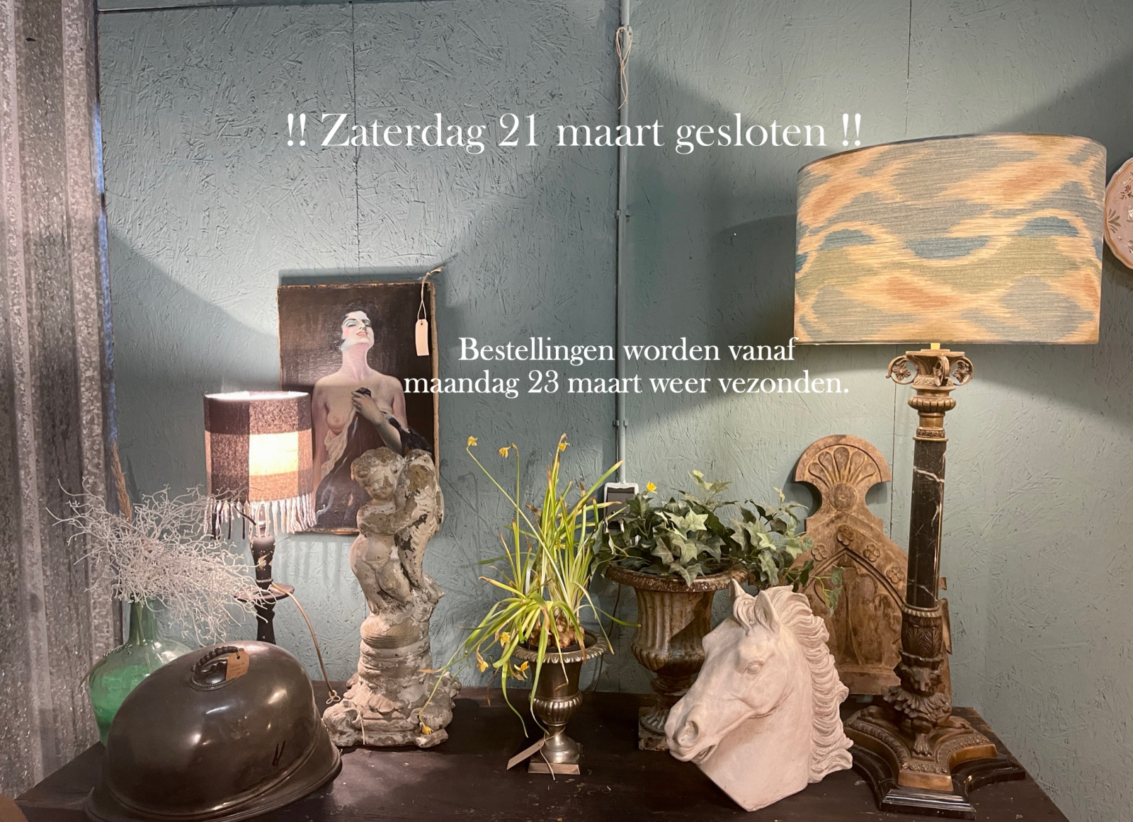 Zaterdag 21 maart gesloten