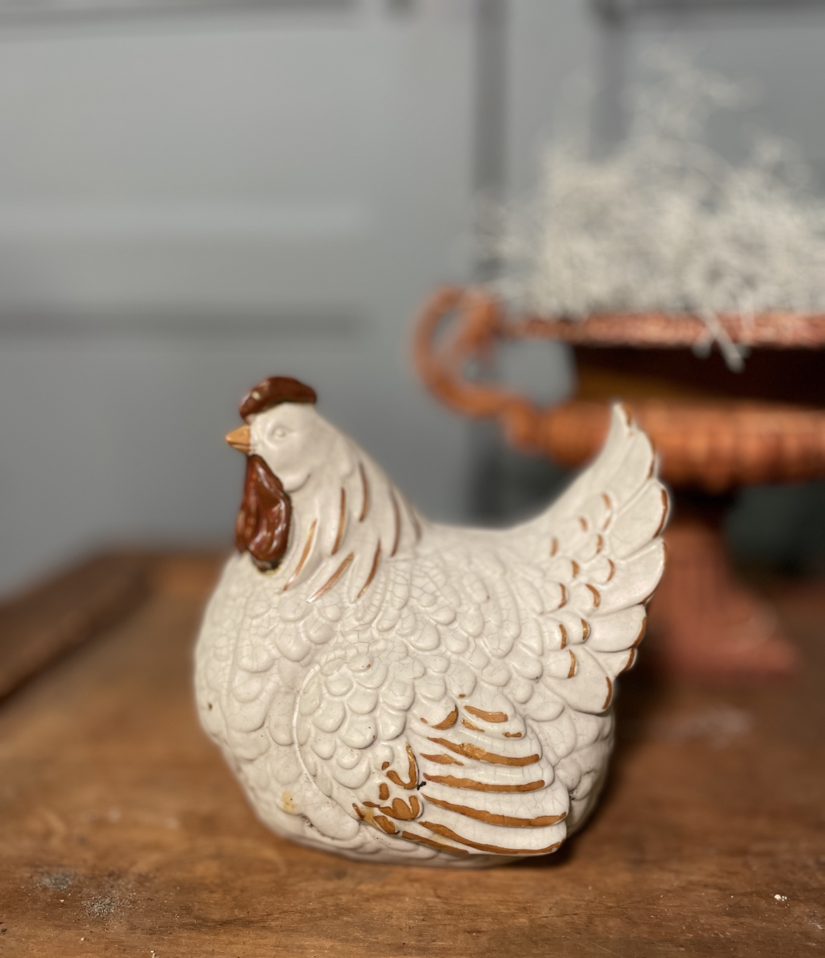 Vintage ceramic chicken