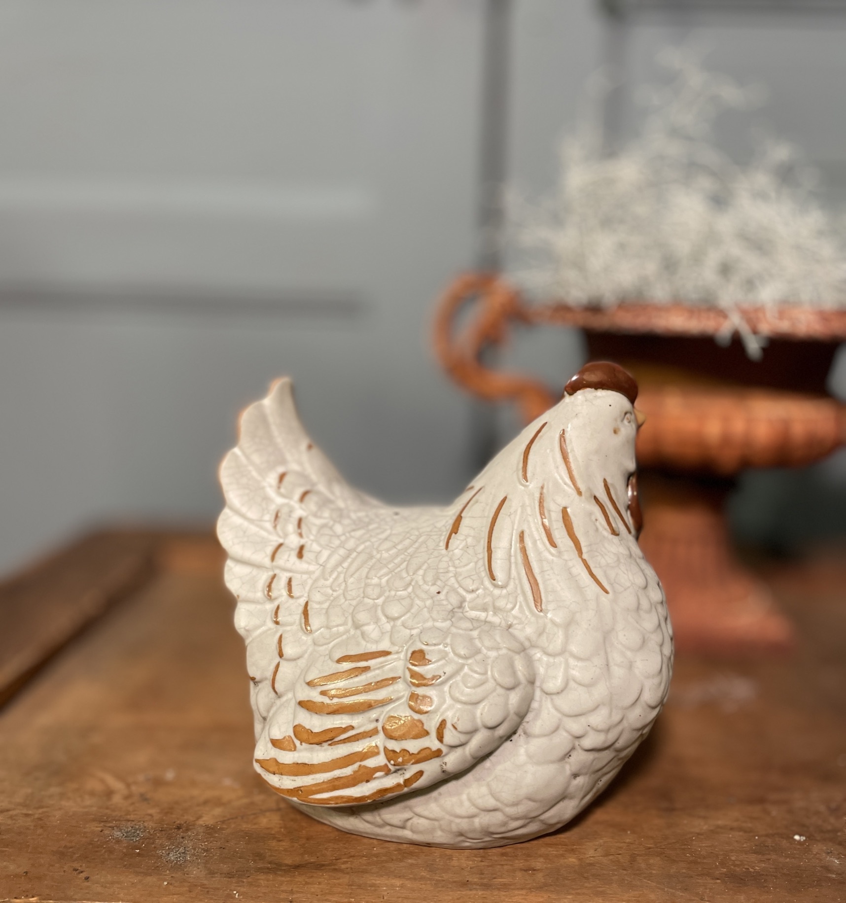 Vintage ceramic chicken