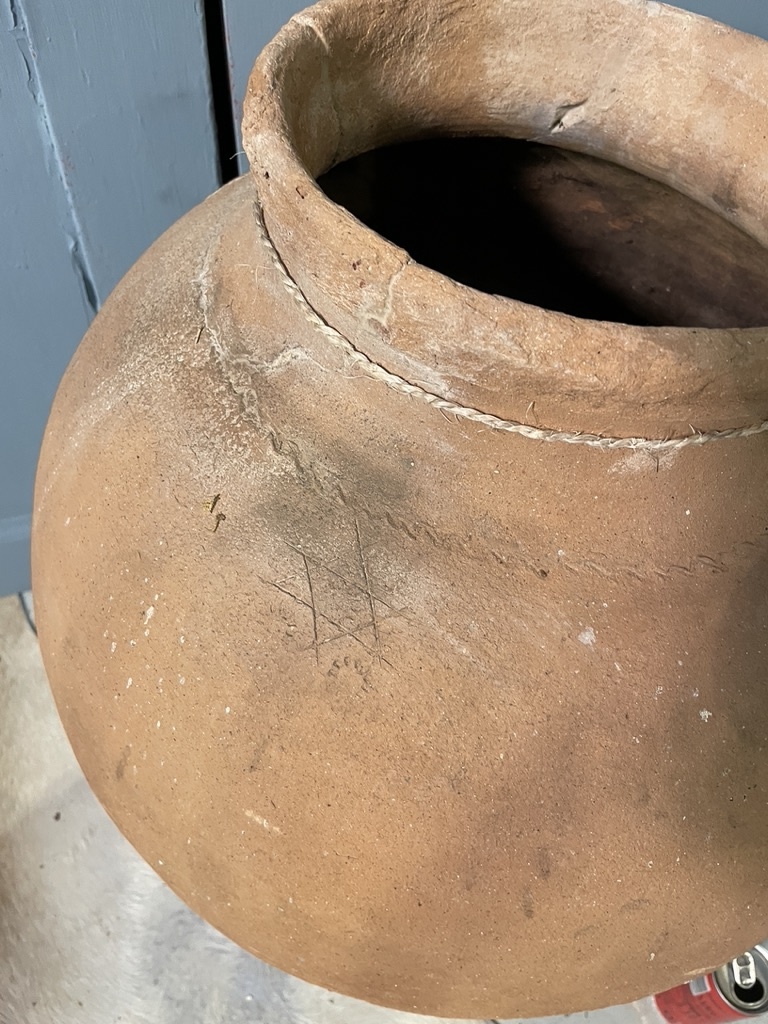 Almost antique large pot terracotta