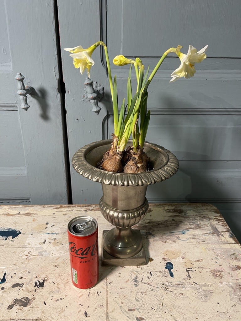 Silver plated Campana model planter