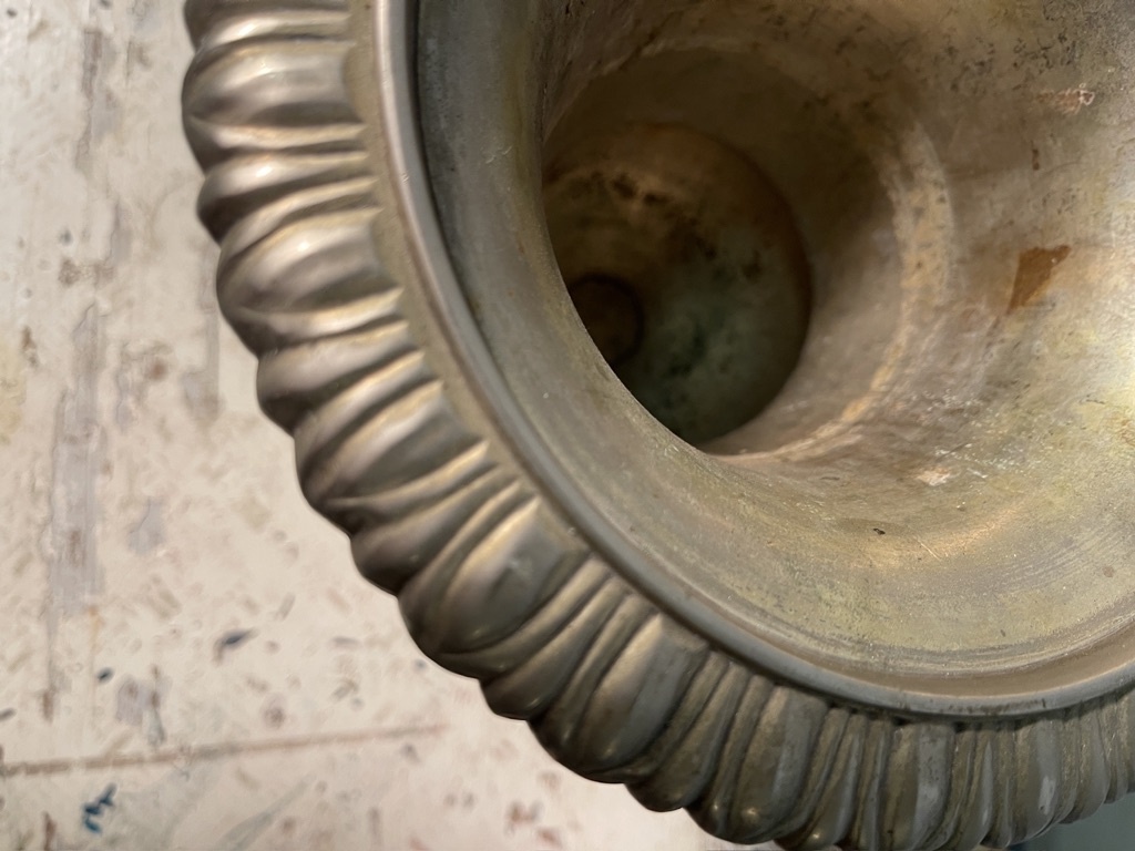 Silver plated Campana model planter