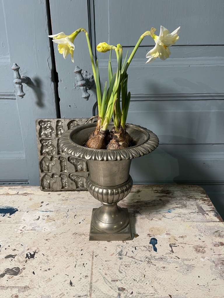 Silver plated Campana model planter