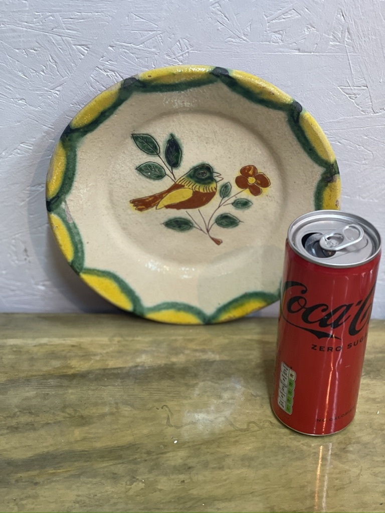 Vintage Spaanse bordjes met vogeltjes