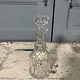 Antique decanter with panel cut