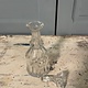Antique decanter with panel cut