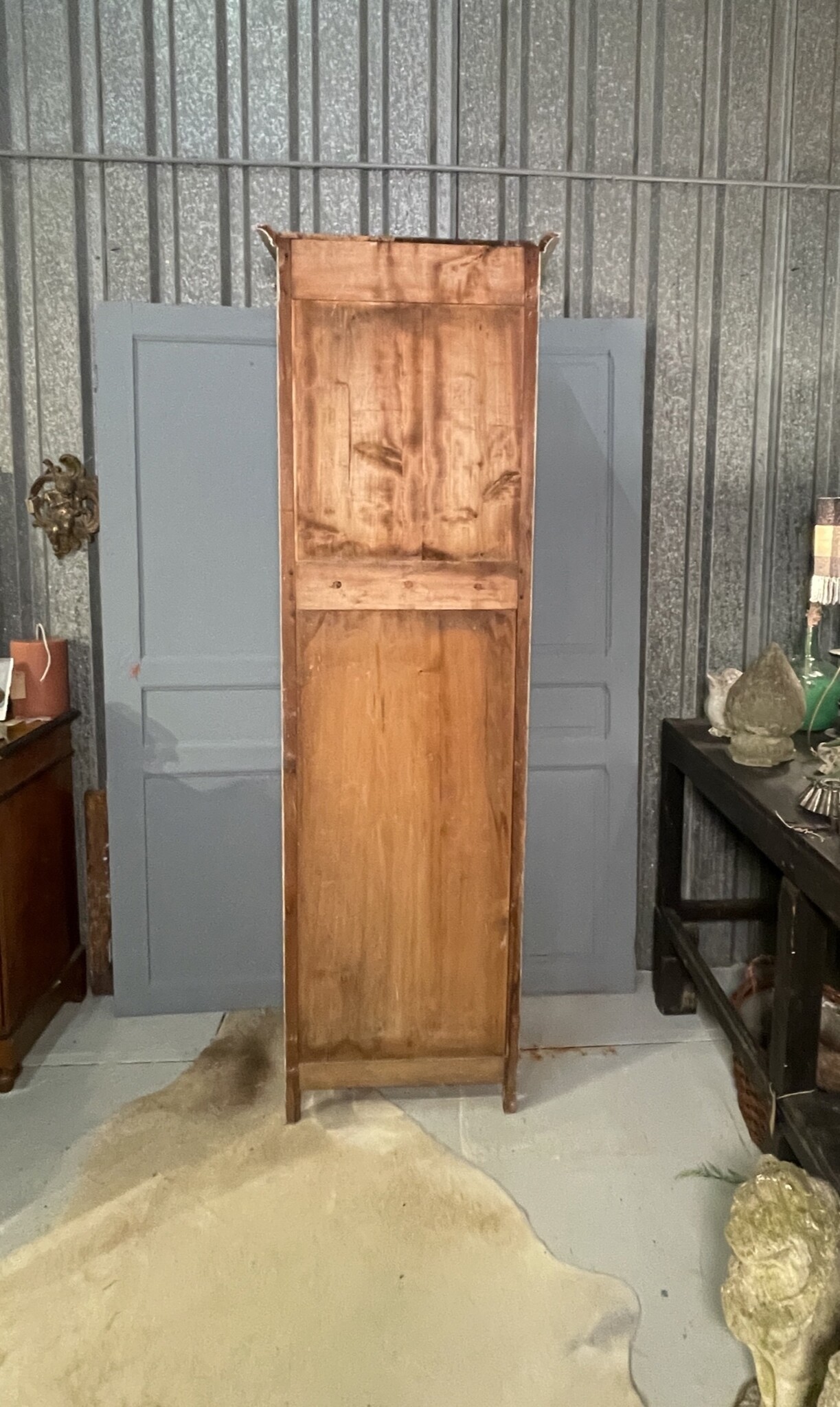 Antique  tall slim one-door cabinet