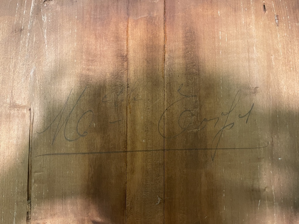 Antique  tall slim one-door cabinet