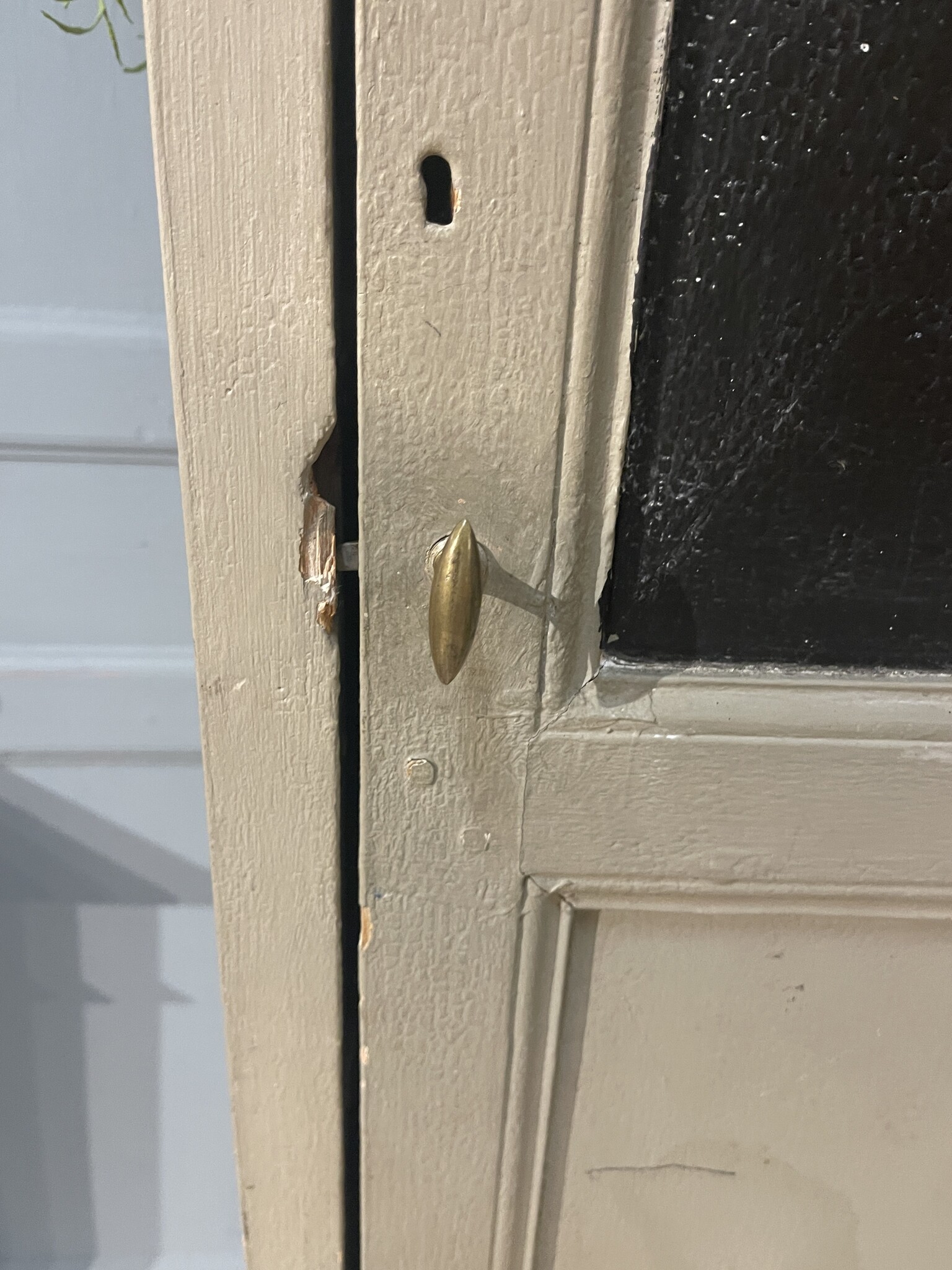 Antique  tall slim one-door cabinet