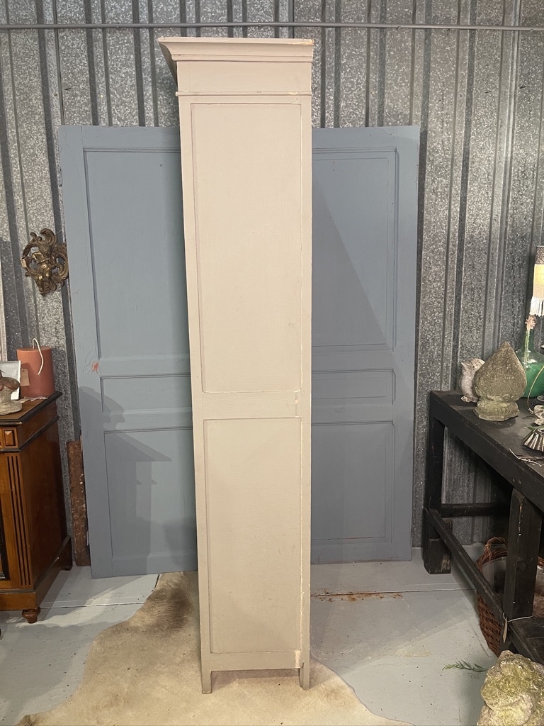 Antique  tall slim one-door cabinet