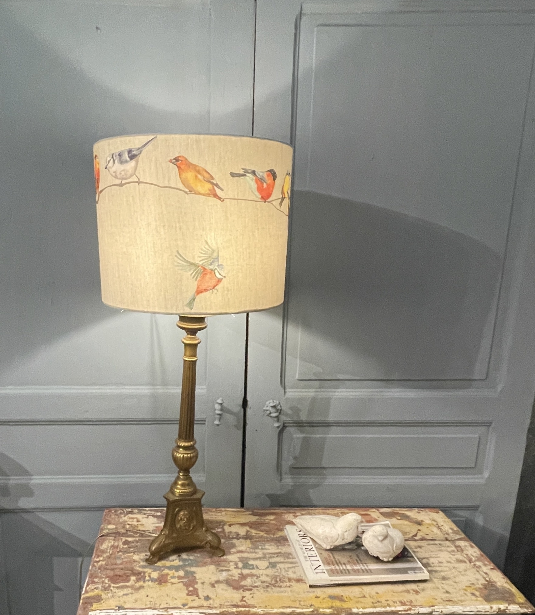 Lamp van antieke kerkkandelaar met of zonder kap