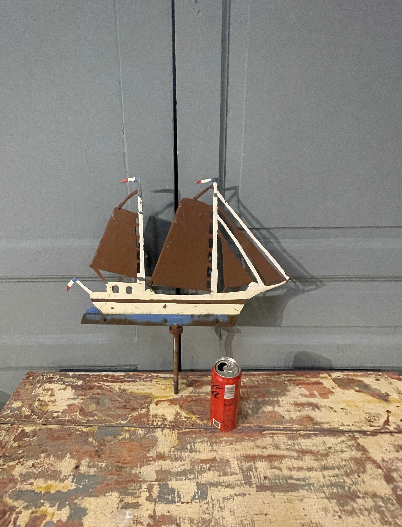 Old weather vane, sailboat