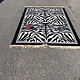 Zebra vloerkleed met franje
