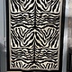 Zebra rug with fringe