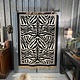 Zebra rug with fringe