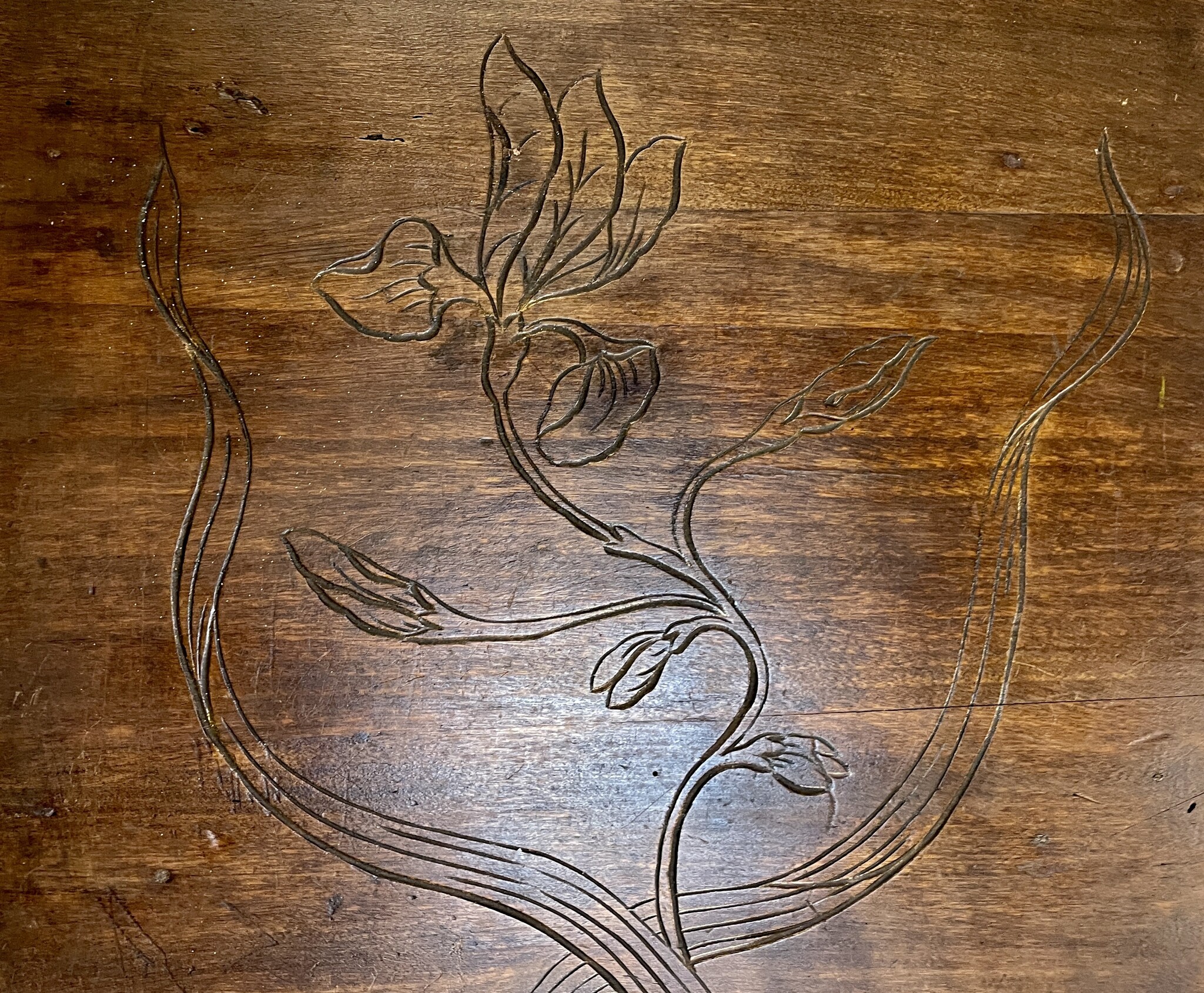 Antique set of nesting side tables