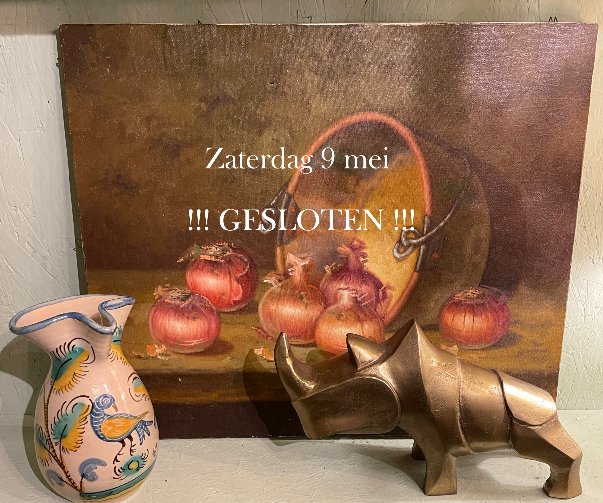 Zaterdag 9 mei GESLOTEN 
