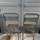 Set of 4 iron terrace chairs, each different