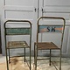 Set van 4 ijzeren terrasstoelen, elk verschillend