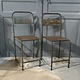 Set of 4 iron terrace chairs, each different