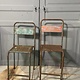 Set of 4 iron terrace chairs, each different