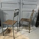 Set van 4 ijzeren terrasstoelen, elk verschillend