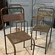 Set of 4 iron terrace chairs, each different