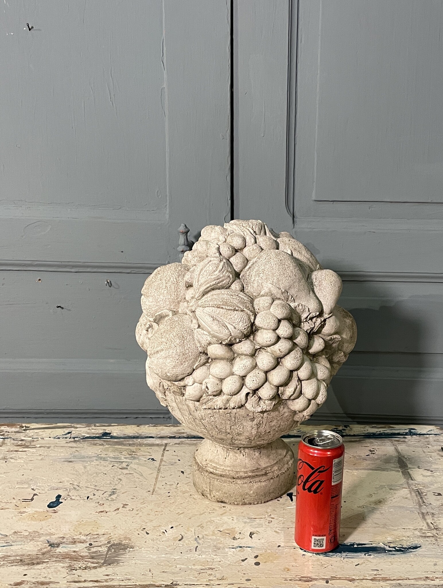 Old cement fruitbasket