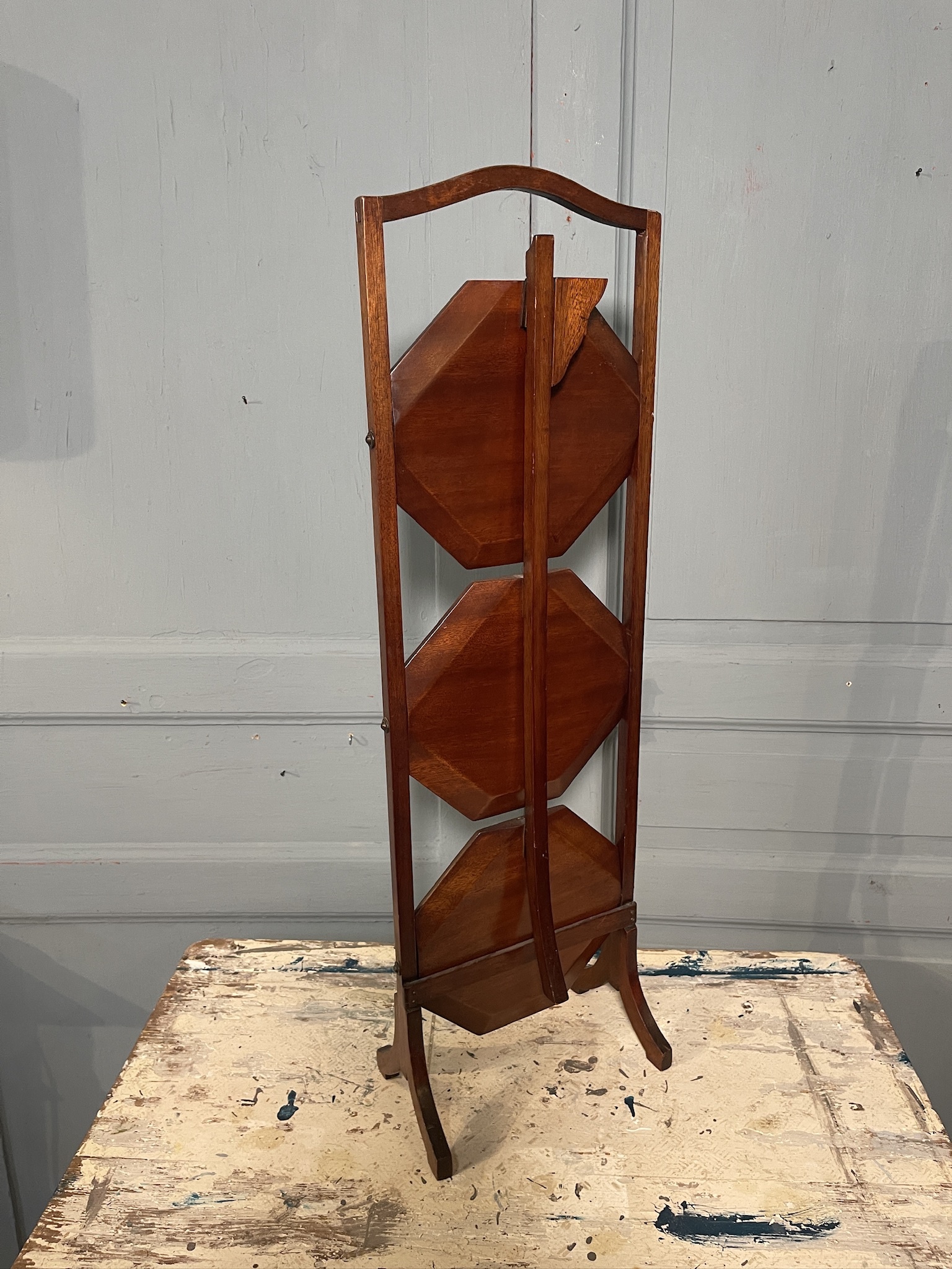 Antieke mahonie klap etagere
