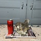 Sweet vintage garden statue,  little oversized bird, lovely patina