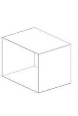 DISPLAY CUBE,WHITE,METAL