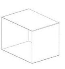 DISPLAY CUBE,WHITE,METAL